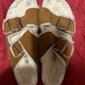 Birkenstock Tan Shearling-Lined Footwear